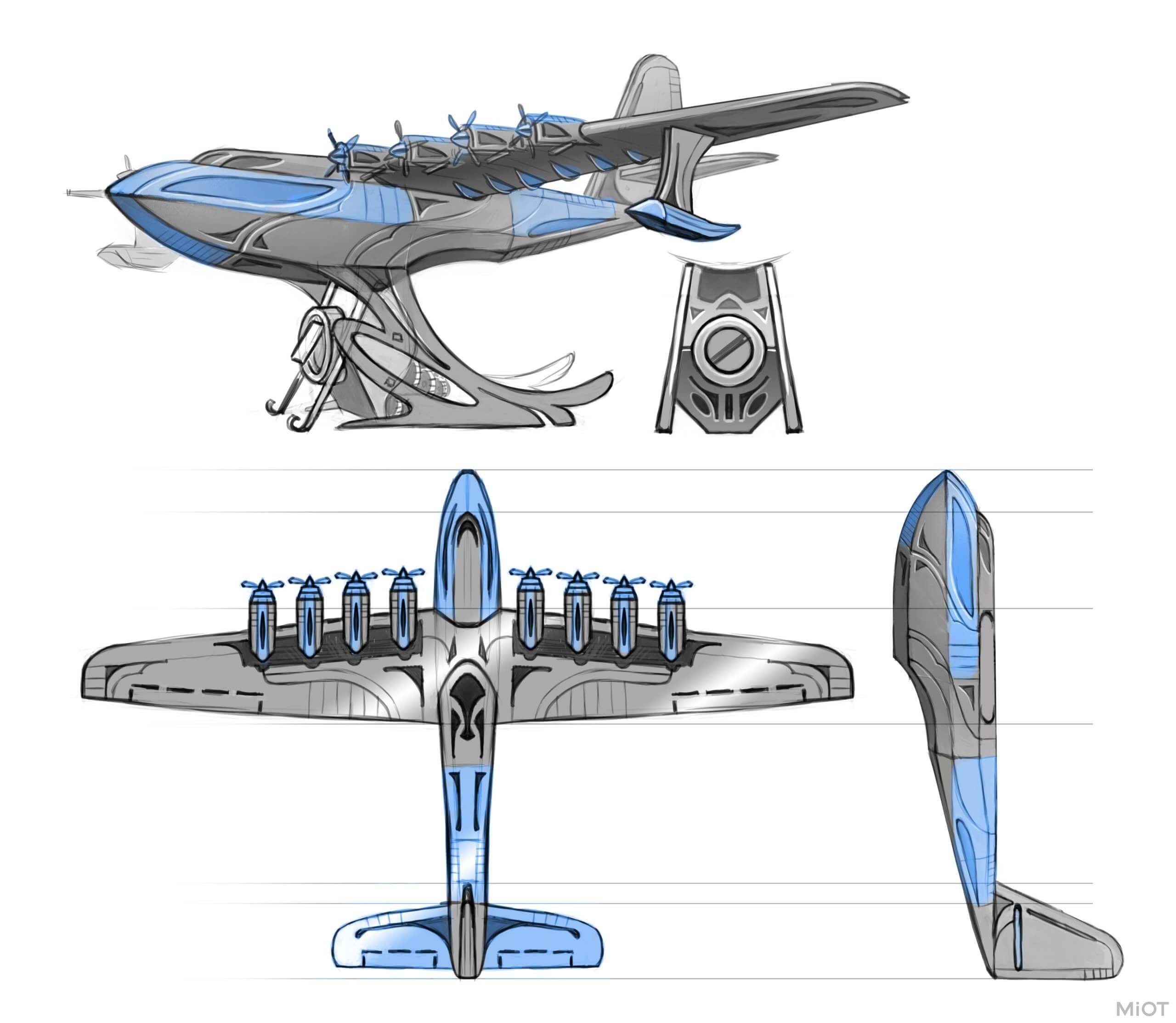 Самолет Hughes H-4 Hercules модель Metal-Time Celestial Hercules