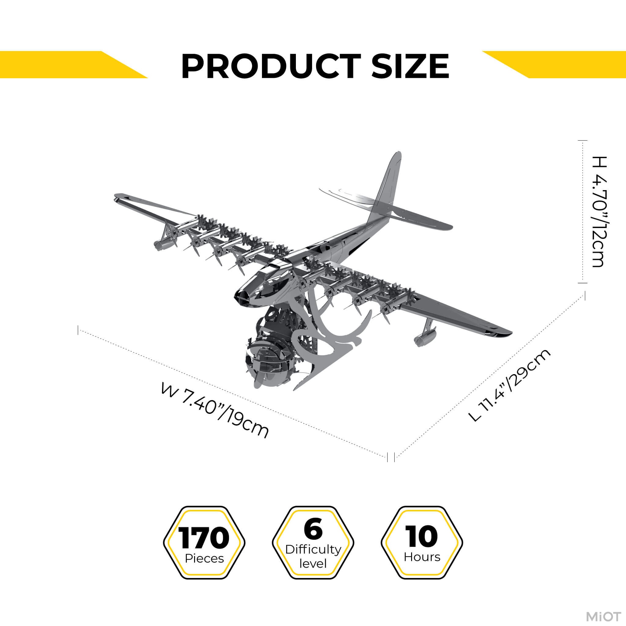 Самолет Hughes H-4 Hercules модель Metal-Time Celestial Hercules