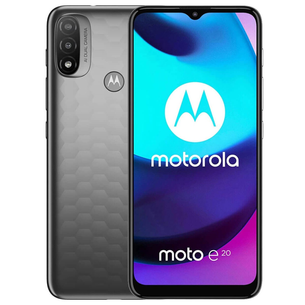 Смартфон Motorola Moto E20 2/32GB Dual Sim Graphite (PARX0000RS) купить в  Киеве: цена, отзывы, описание, фото - miot.ua