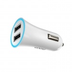 Автомобiльний зарядний пристрiй HOCO UC204 2.4 A / 2 USB-порта (Бiлий)