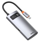 Адаптер Baseus Type-C Hub 4-в-1 (швидка зарядка PD100 Вт + HDMI 4K 30 Гц + USB 2.0 + USB 3.0)