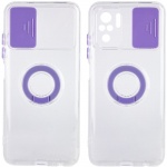 Чехол Camshield ColorRing TPU со шторкой для камеры для Xiaomi Redmi Note 10 / Note 10s Сиреневый (182796)