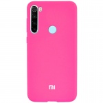 Чехол Silicone Cover Full Protective (A) для Xiaomi Redmi Note 8T Розовый  / Barbie pink (124620)