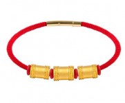 Золотой браслет Xiaomi LuckyME Gold  beads bracelet 17 см 2.1 г Red