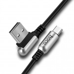 Кабель синхронизации HOCO U17 Capsule USB - microUSB 1,2 м. (Black)