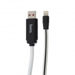 Кабель синхронiзацiї HOCO U29 USB - Lightning LED дисплей таймеру 2А/1,2 м. (White)