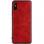 Кожаный чехол AIORIA Vintage для Xiaomi Redmi 9A Красный (147150)