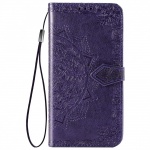 Кожаный чехол (книжка) Art Case с визитницей для Xiaomi Poco M3 Фиолетовый (166041)