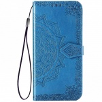 Кожаный чехол (книжка) Art Case с визитницей для Xiaomi Poco M3 Синий (166040)