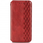 Кожаный чехол книжка GETMAN Cubic (PU) для Xiaomi Redmi 10 Красный (194195)