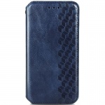 Кожаный чехол книжка GETMAN Cubic (PU) для Xiaomi Redmi K40 / K40 Pro / K40 Pro+ / Poco F3 Синий (167242)