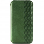 Кожаный чехол книжка GETMAN Cubic (PU) для Xiaomi Redmi K40 / K40 Pro / K40 Pro+ / Poco F3 Зеленый (167238)