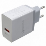 СЕТЕВОЕ ЗАРЯДНОЕ УСТРОЙСТВО QUICK CHARGE 3.0 1 x USB WHITE PN-QC3-220V-W PATRON