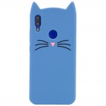 Силиконовая накладка 3D Cat для Xiaomi Redmi 7 Синий (125405)