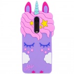 Силиконовая накладка 3D Little Unicorn для Xiaomi Redmi K20 / K20 Pro / Mi9T / Mi9T Pro Фиолетовый, Единорог (125400)