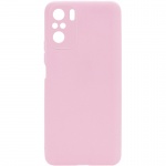 Силиконовый чехол Candy Full Camera для Xiaomi Redmi Note 10 Розовый / Pink Sand (183977)