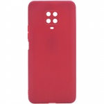 Силиконовый чехол Candy Full Camera для Xiaomi Redmi Note 9s / Note 9 Pro / Note 9 Pro Max Красный / Camellia (187529)