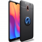 TPU чехол Deen ColorRing под магнитный держатель для Xiaomi Redmi 8a Черный / Синий (117873)