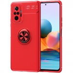 TPU чехол Deen ColorRing под магнитный держатель (opp) для Xiaomi Redmi Note 10 Pro Красный / Красный (179763)