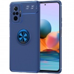 TPU чехол Deen ColorRing под магнитный держатель (opp) для Xiaomi Redmi Note 10 Pro Синий / Синий (179764)
