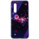 TPU+Glass чехол Fantasy с глянцевыми торцами для Xiaomi Mi CC9 / Mi 9 Lite Пузырьки и цветы (108238)