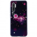 TPU+Glass чехол Fantasy с глянцевыми торцами для Xiaomi Mi Note 10 / MI Note 10 Pro / CC9 Pro Пузырьки и цветы (123247)