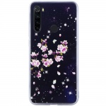 TPU+Glass чехол Fantasy с глянцевыми торцами для Xiaomi Redmi Note 8T Цветение (123267)