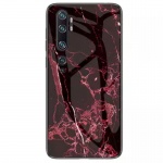 TPU+Glass чехол Luxury Marble для Xiaomi Mi Note 10 Марсала / Бордовый (121158)