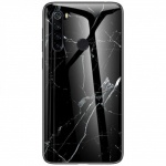 TPU+Glass чехол Luxury Marble для Xiaomi Redmi Note 8 Черный (113117)