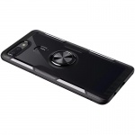 TPU+PC чехол Deen CrystalRing for Magnet (opp) для Xiaomi Mi 8 Lite / Mi 8 Youth (Mi 8X) Бесцветный / Черный (147001)