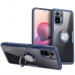 TPU+PC чехол Deen CrystalRing for Magnet (opp) для Xiaomi Redmi Note 10 Бесцветный / Синий (179771)