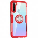 TPU+PC чехол Deen CrystalRing под магнитный держатель для Xiaomi Redmi Note 8 Бесцветный / Красный (111851)