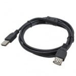 УДЛИНИТЕЛЬ USB 2.0 AM/AF BLACK 1.8 м (PN-AMAF-18F) PATRON