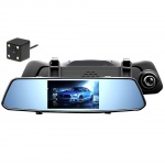 Видеорегистратор зеркало заднего вида DVR X10 2 камеры + Сенсорный экран Н.264 USB G-sensor
