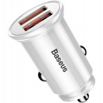 Автомобильное зарядное устройство Xiaomi Baseus Car Charger Mini Quick Charge 3.0 2xUSB White (CCALL-YD02)