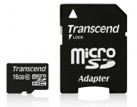 Карта памяти Xiaomi Transcend MicroSDHC 16GB (Class 10) + SD адаптер
