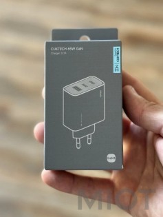 Мережевий зарядний пристрій Xiaomi CUKTECH 65W GaN 2C1A (AD653CEU) Grey