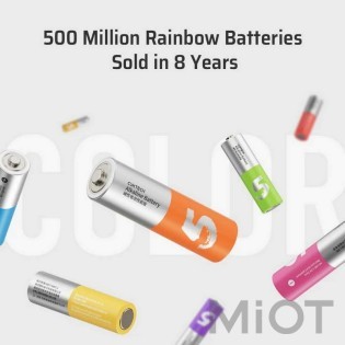 Батарейки Xiaomi CUKTECH high-performance rainbow alkaline battery (8 шт) B05