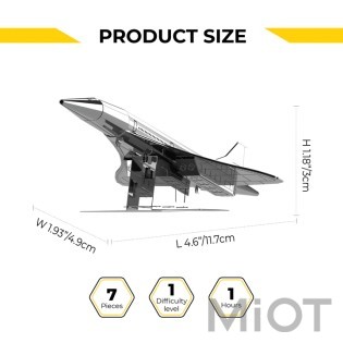 Самолет Конкорд модель Supersonic Legend Concorde Airplane Metal-Time MT078