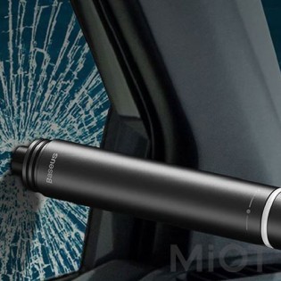 Ліхтарик-молоток Baseus Savior Window Breaking Flashlight Black CRSFH-B01