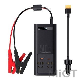 Автомобільний інвертор DC-AC Baseus Super Si Power 500W Black (CGNB000101)