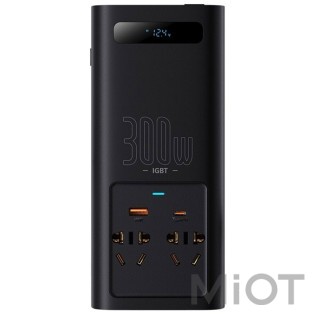 Автомобільний інвертор DC-AC Baseus Super Si Power 300W Black (CGNB010101)