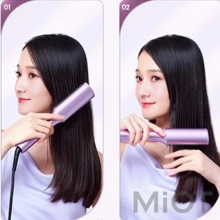 Гребінець випрямляч для волосся Xiaomi ShowSee Hair Straightener E1-P Pink