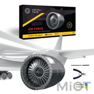 Турбіна літака модель для збирання Metal Time Air Force MT022