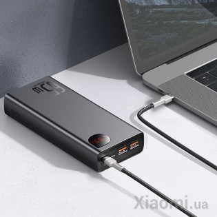 Внешний аккумулятор (Power Bank) Baseus Adaman Metal Digital Display Quick Charge Power Bank 65W 20000mAh Black (PPIMDA-D01)