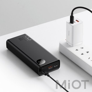 Зовнішній акумулятор (Power Bank)  Baseus Adaman Metal Digital Display 20000 mAh 30W black (PPAD030001)