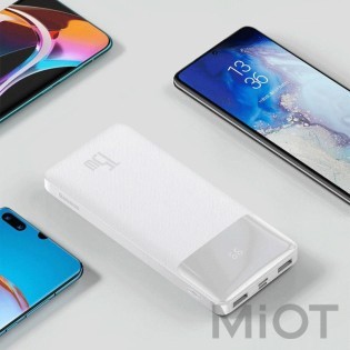 Зовнішній акумулятор (Power Bank) Baseus Bipow Overseas 10000 mAh 15W White (PPBD050002/PPBD10)