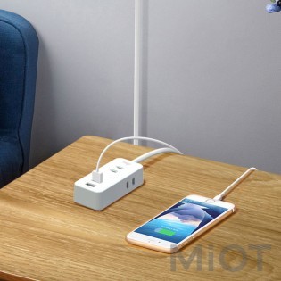 Подовжувач Xiaomi AIGO Power Strip (3 розетки; 2 USB)  White1 m (AC0320)