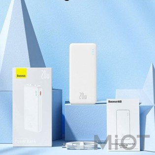 Зовнішній акумулятор (Power Bank) Baseus Airpow 20000 mAh 20W White (PPAP20K)