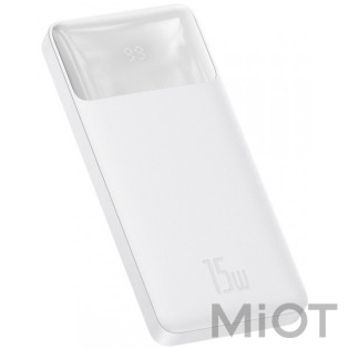Зовнішній акумулятор (Power Bank) Baseus Bipow Digital Display 10000 mAh 15W White (PPDML-I02)